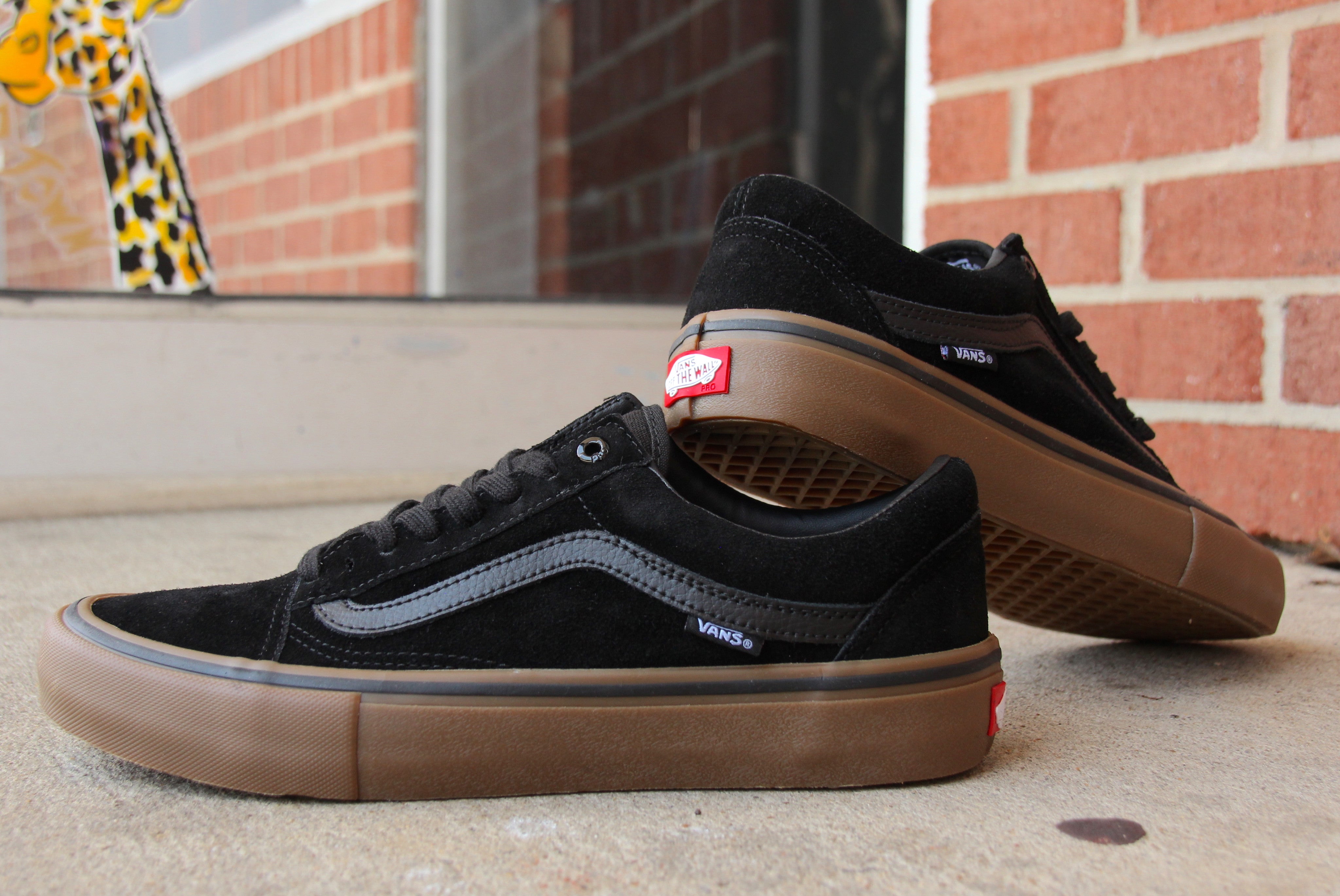 Black Gum Vans Skool Pro Skate Shoes – Boardshop