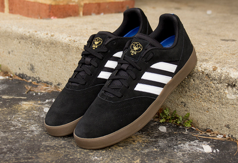 adidas suciu adv ii black white & gum shoes