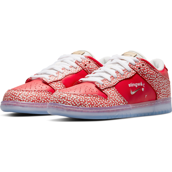 Nike SB X Stingwater Dunk Low OG Quick Strike Chile Red Clear White Sail DH7650-600 Pure Board Shop