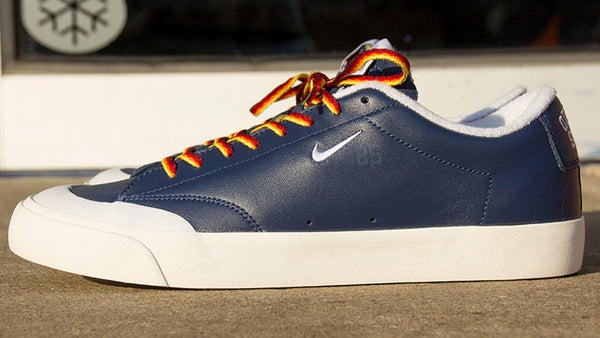 Nike SB X Quatersnacks Zoom Blazer Low XT Quickstrike Navy White Sail AQ3499 411 pure board shop blog