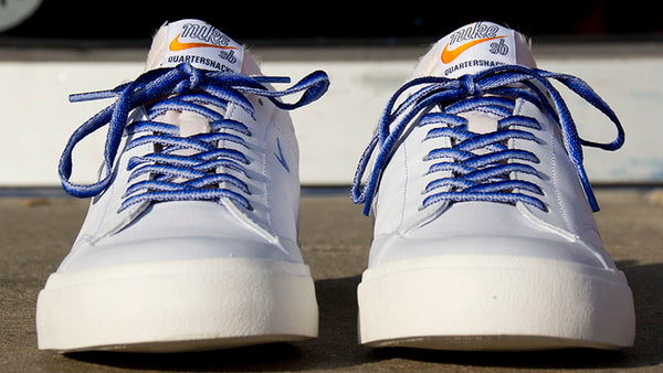 Nike SB X Quatersnacks Zoom Blazer Low XT Quickstrike White University Blue Sail AQ3499 141 pure board shop blog