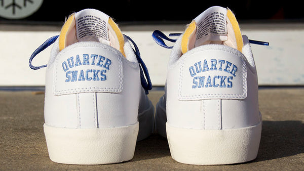 Nike SB X Quatersnacks Zoom Blazer Low XT Quickstrike White University Blue Sail AQ3499 141 pure board shop blog