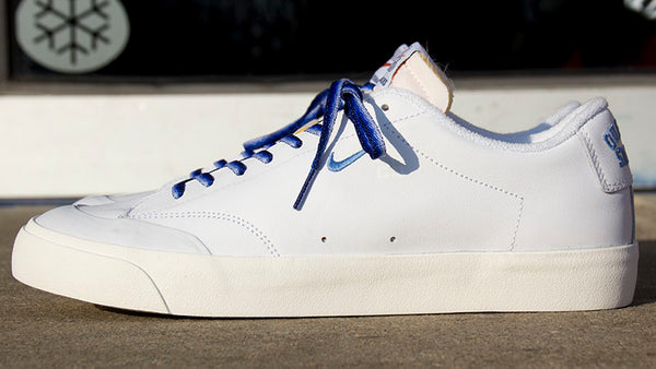 Nike SB X Quatersnacks Zoom Blazer Low XT Quickstrike White University Blue Sail AQ3499 141 pure board shop blog