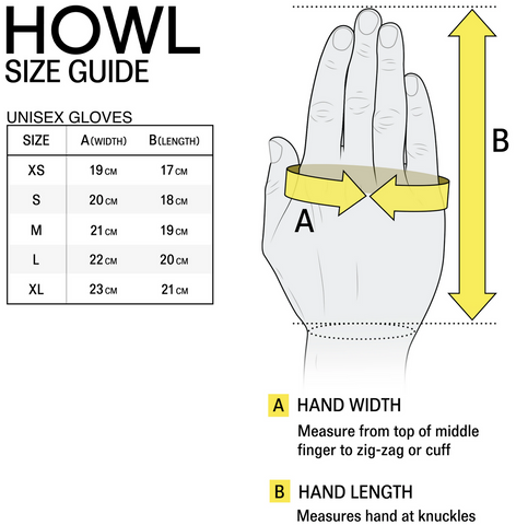 howl mitten size guide pure boardshop