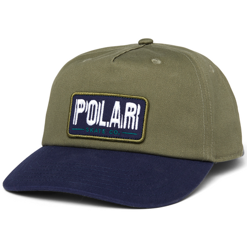 Polar Skate Co Earthquake Patch Snapback Hat Uniform Green Pure Boardshop