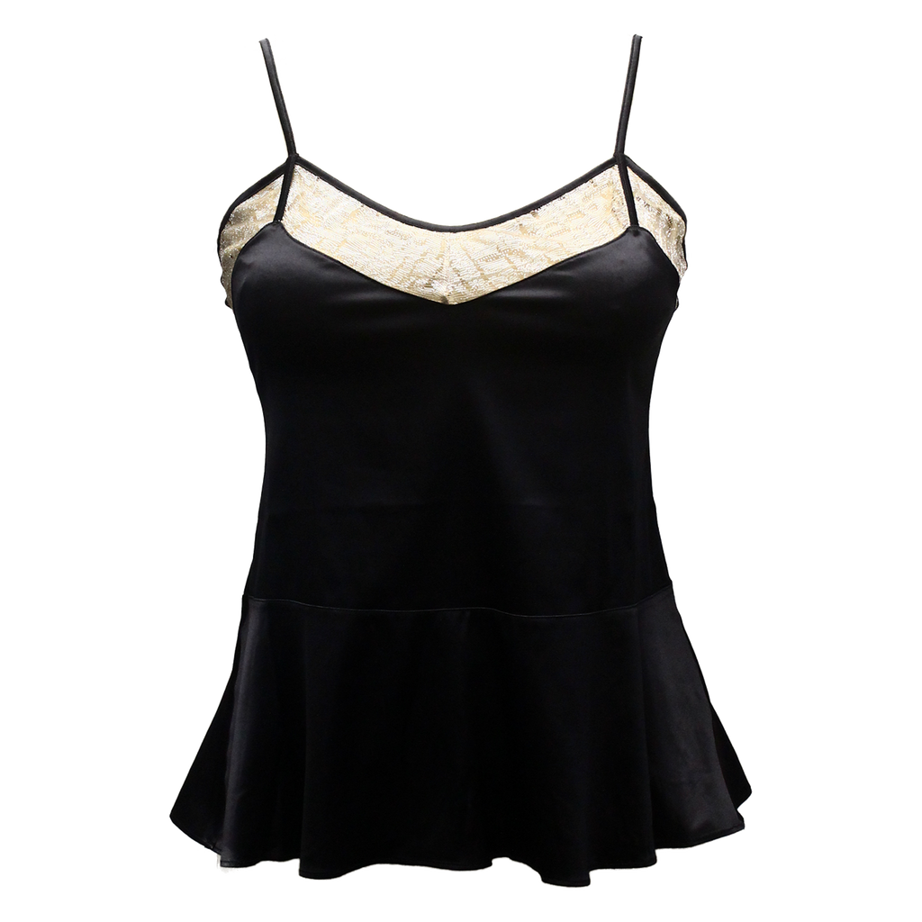 Lace Trim Cami : Black & White – Kathryn by Kathryn Carter