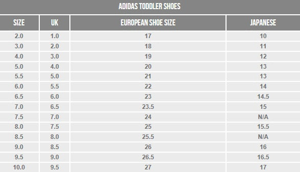 yeezy boost sizes chart