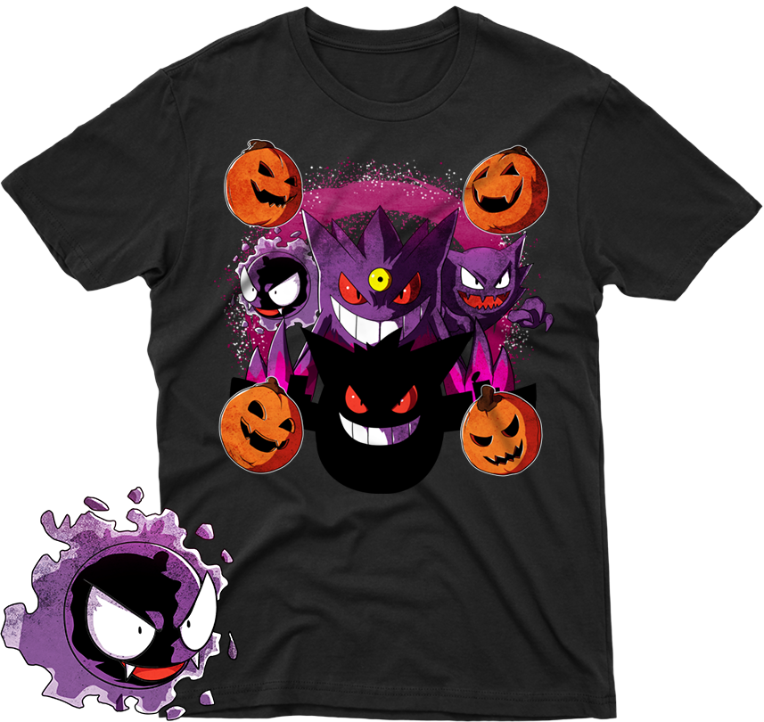 Download Ghost Pokemon Ghastly Haunter Gengar Halloween Autumn Fall Shirt Threadfox