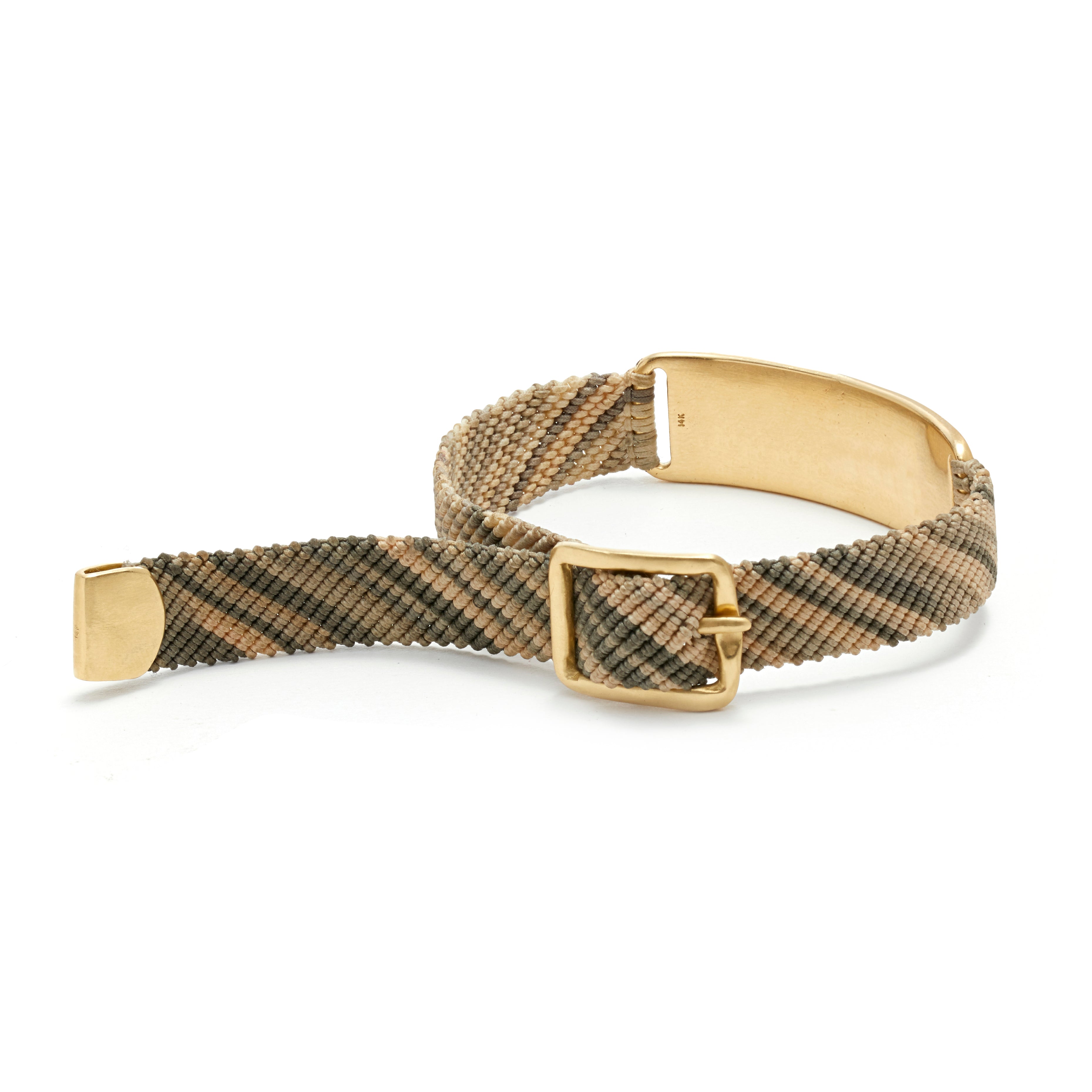 Diamond ID Belt Bracelet in Vintage Flyline