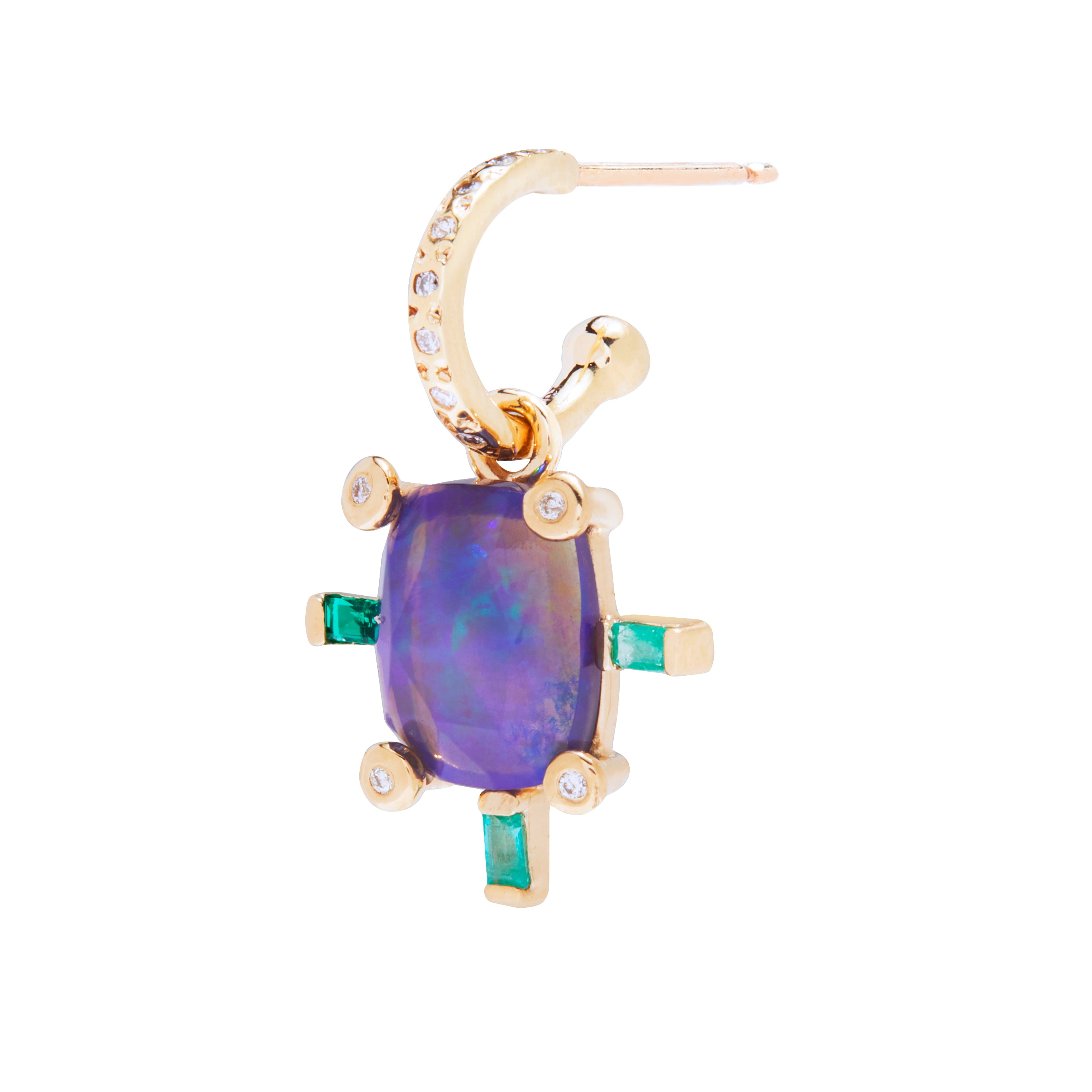 Juno Earring with Black Opal