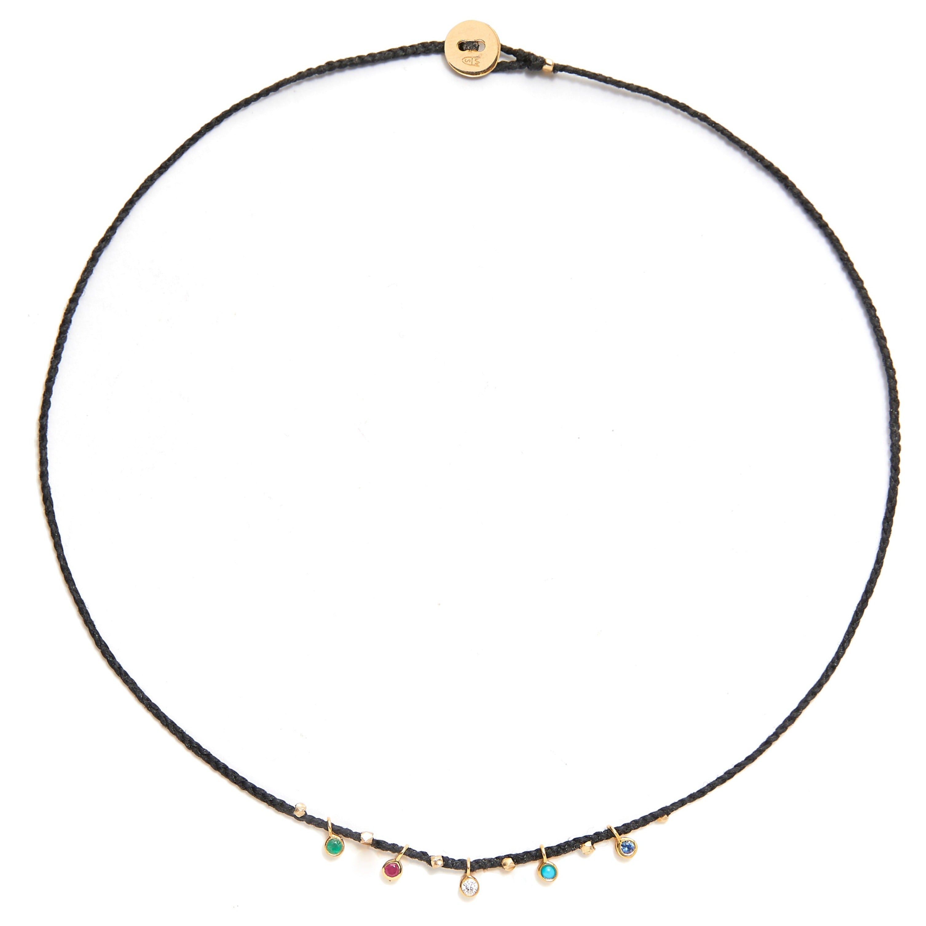 Scosha | Gemstone Bezel Charms Necklace