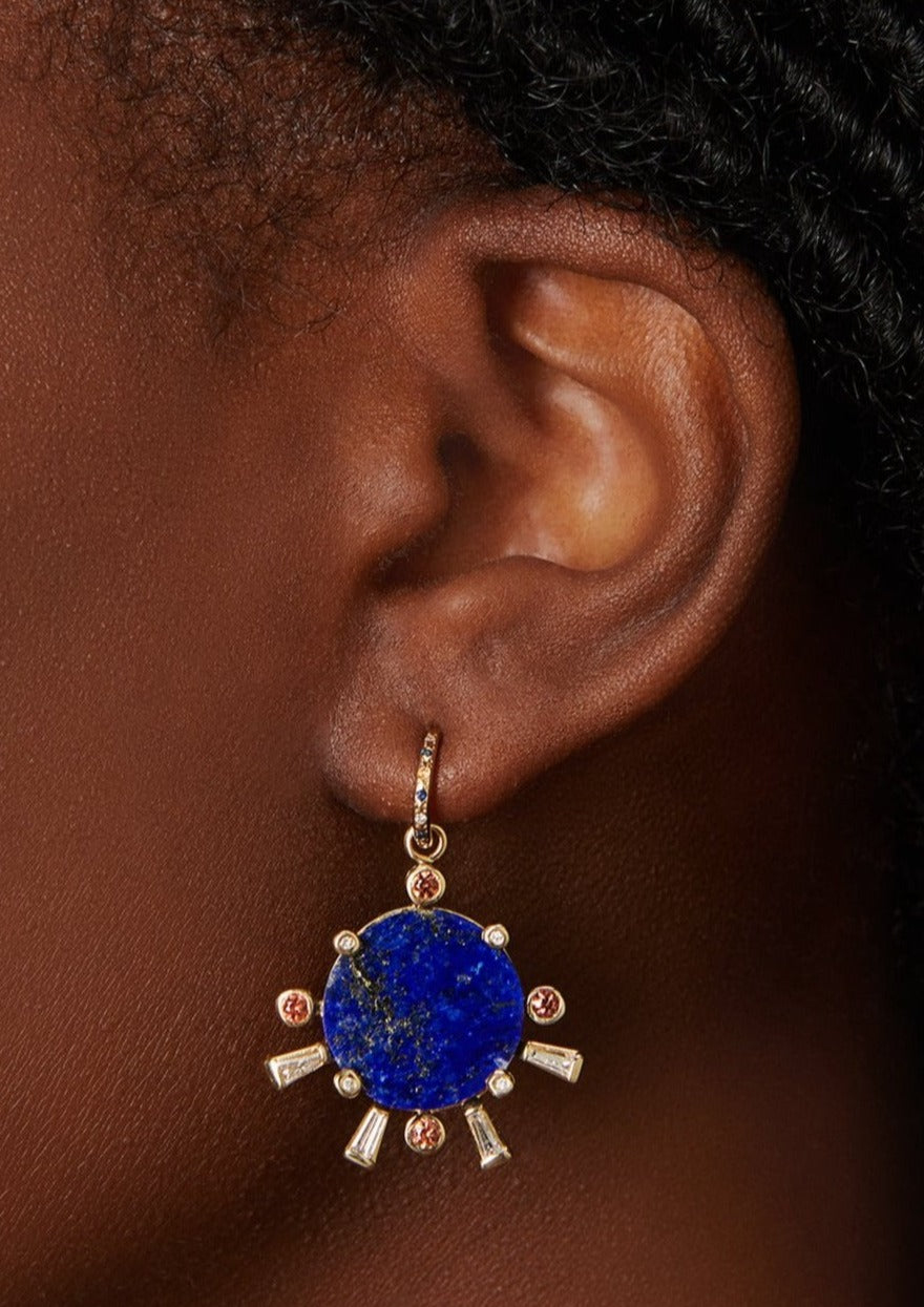 Sunset Earring with Lapis