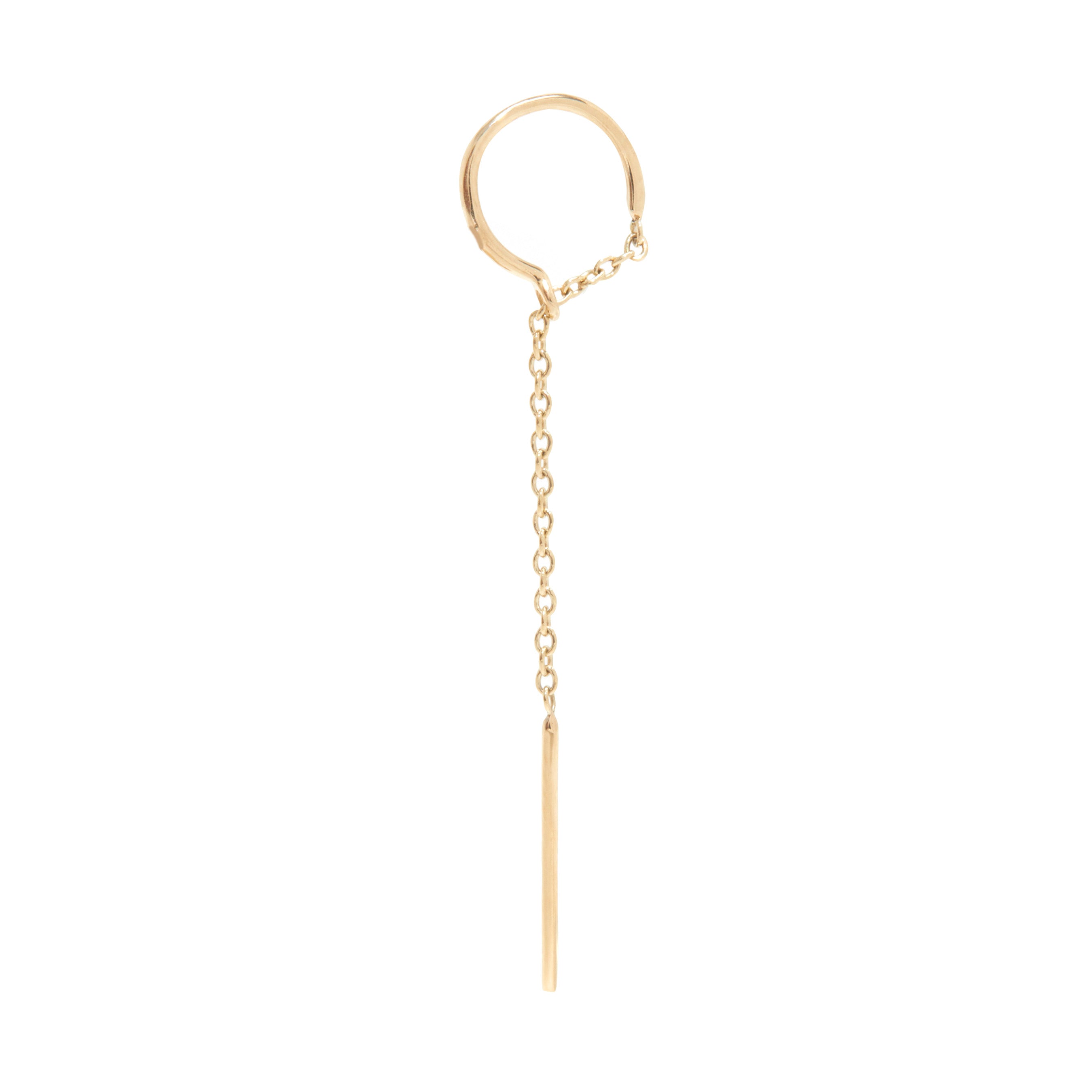 Scosha | Fairy Bead Threader + 10K Gold Drop Earring | Firecracker