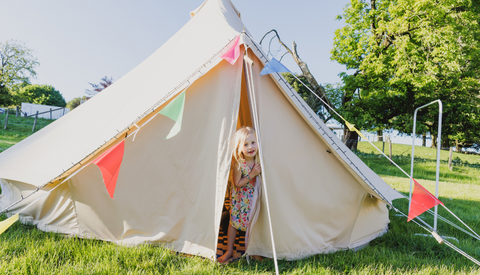 Bell Tent Set Up at Family Festival