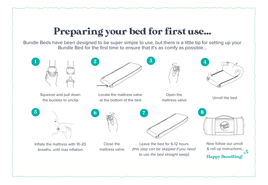 Bundle beds Travel Bed Instructions
