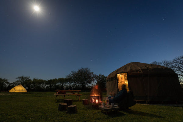 Starlight and firelight at Stackpole-under-the-Stars