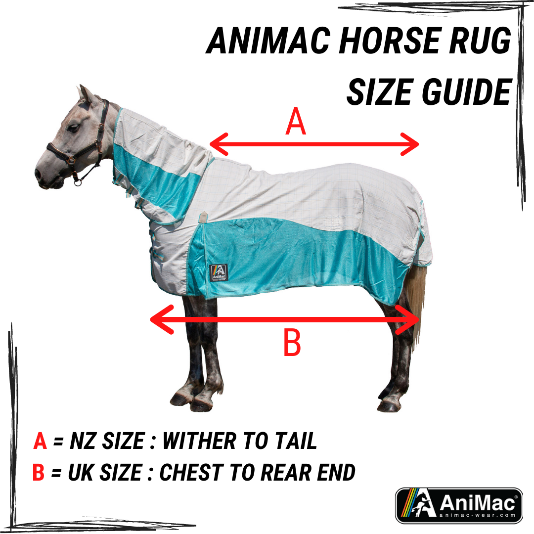 AniMac Horse Rug Size Guide
