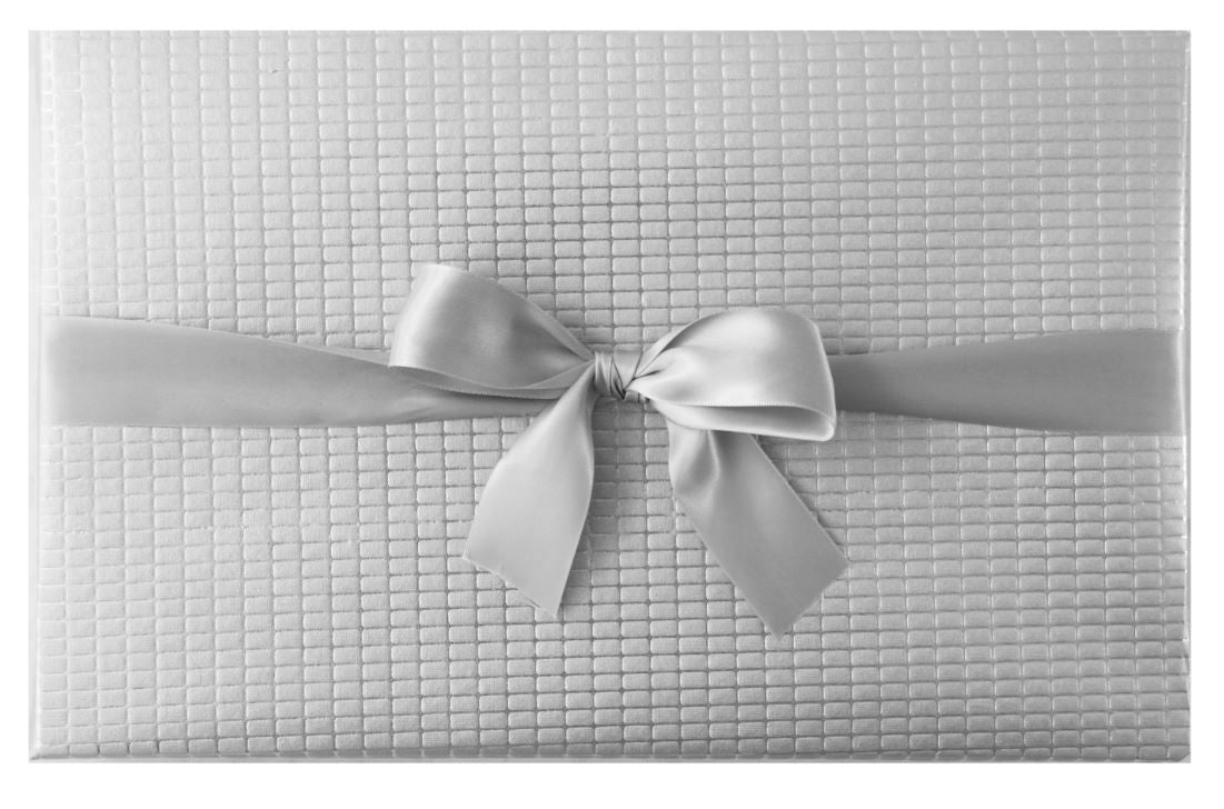 silver gift wrap