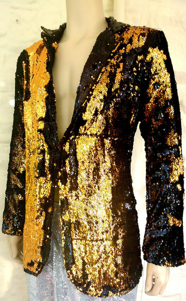 black gold sequin jacket