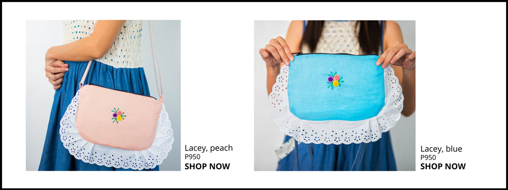 Lacey embroidered bag