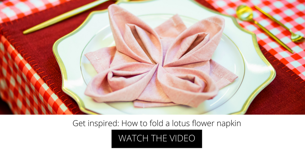 lotus flower table napkin