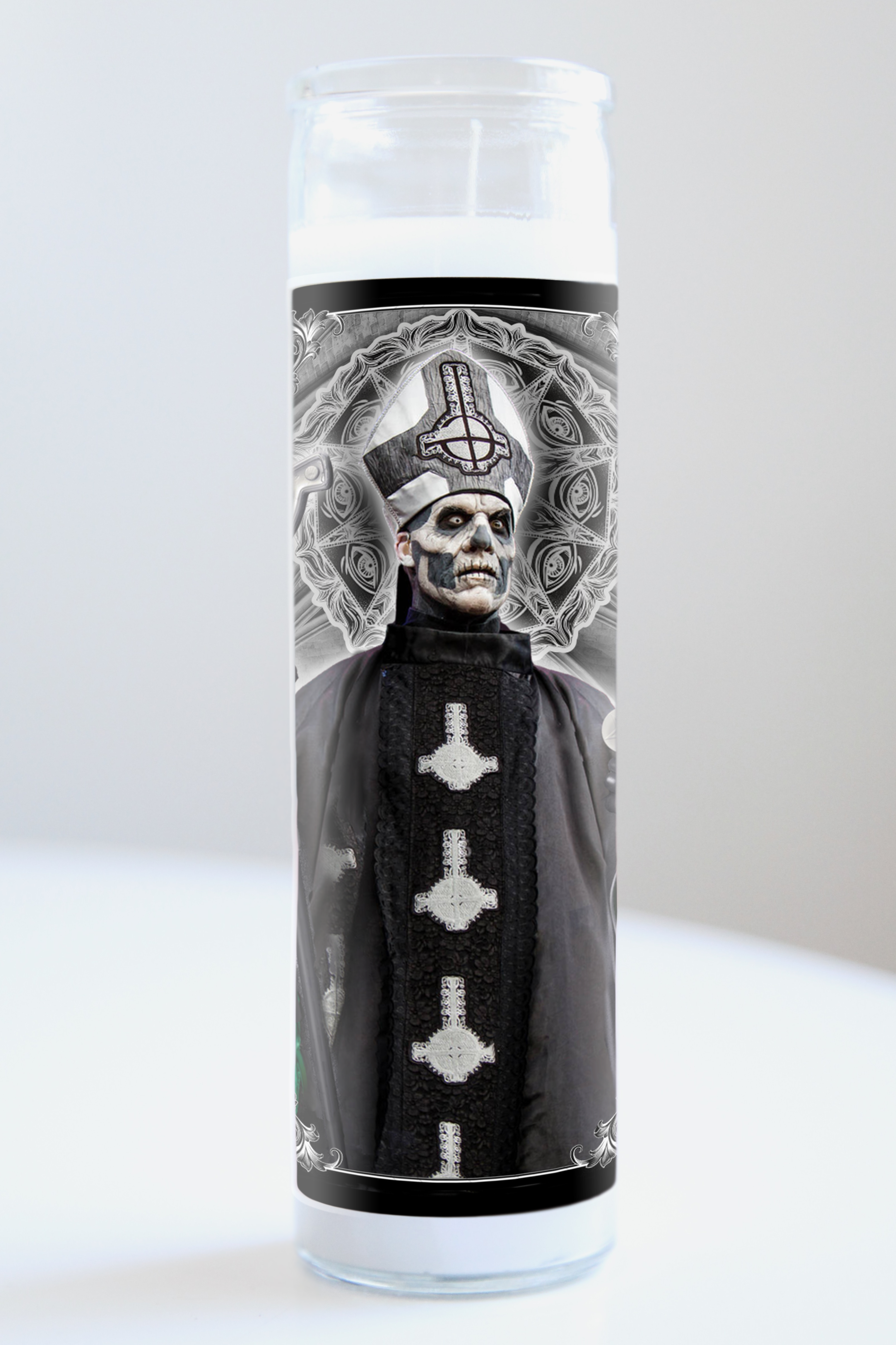 Papa Emeritus (Ghost) Framed Candle – Illuminidol