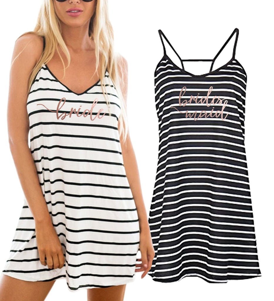 striped beach cover up