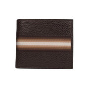Gucci Men' s Wallet Signature Brown Leather Web Brown / White Stripe Fabric (GGMW2012)-AmbrogioShoes