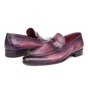 Paul Parkman 17PRP33 Men's Shoes Purple Patina Leather Penny Loafers (PM6390)-AmbrogioShoes