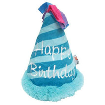 Foufou Dog Plush Birthday Hat Dog Toy Blue Nav Image 1