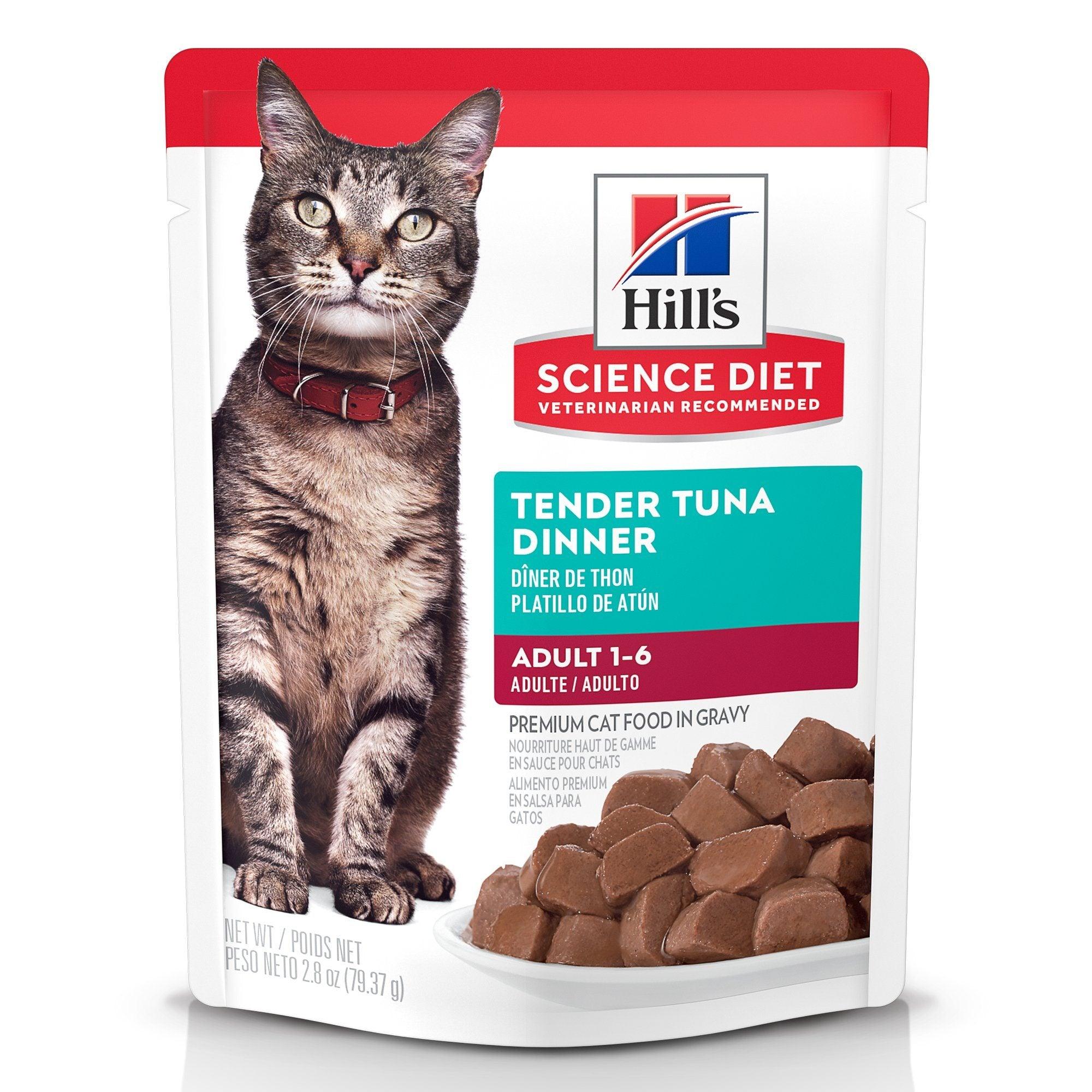 hill's science diet cat food pouches