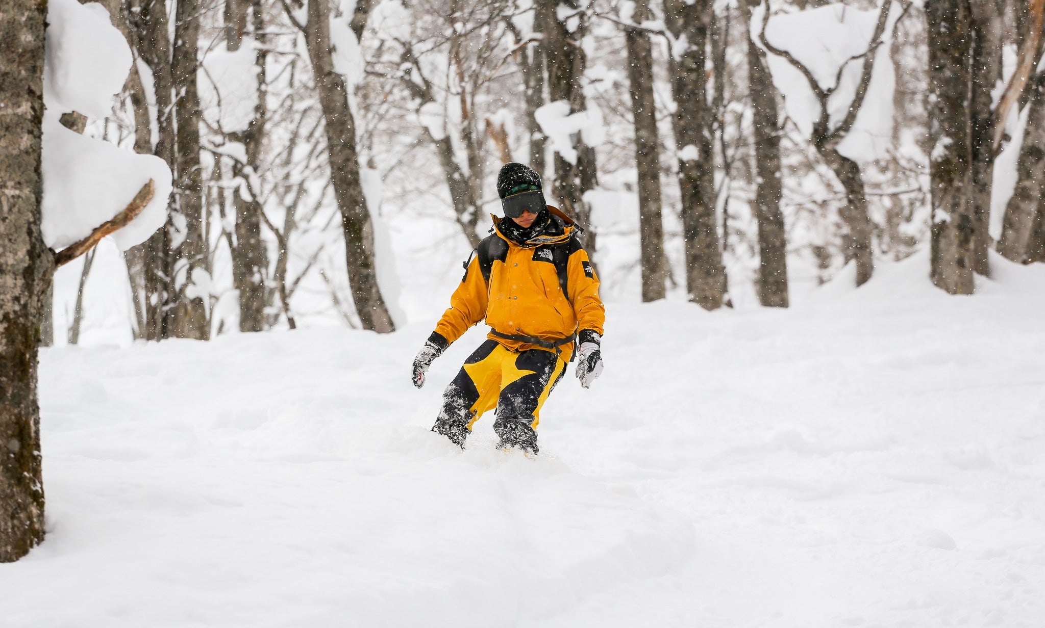 Kiran Gandhi snowboarding with Coalition Snow in Niseko, Japan