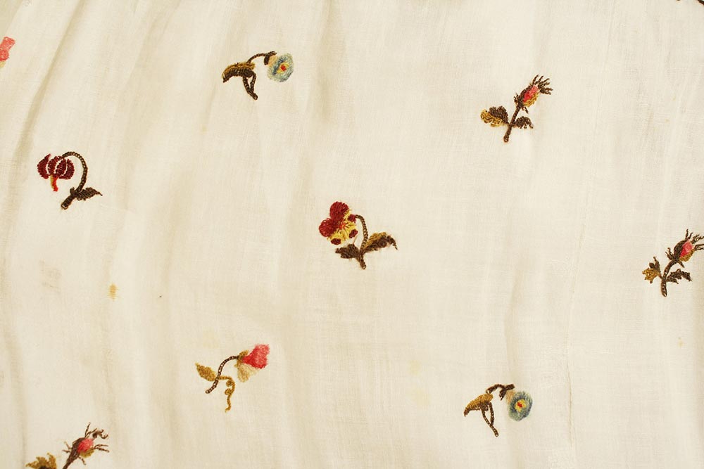 Floral Embroidery on Regency Gown