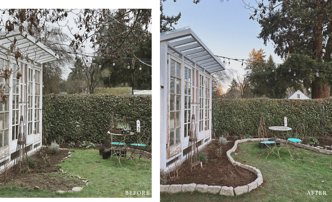 Adored Vintage Garden and Greenhouse in January