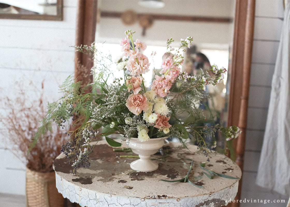 Romantic Floral Arrangement With Grocery Store Flowers