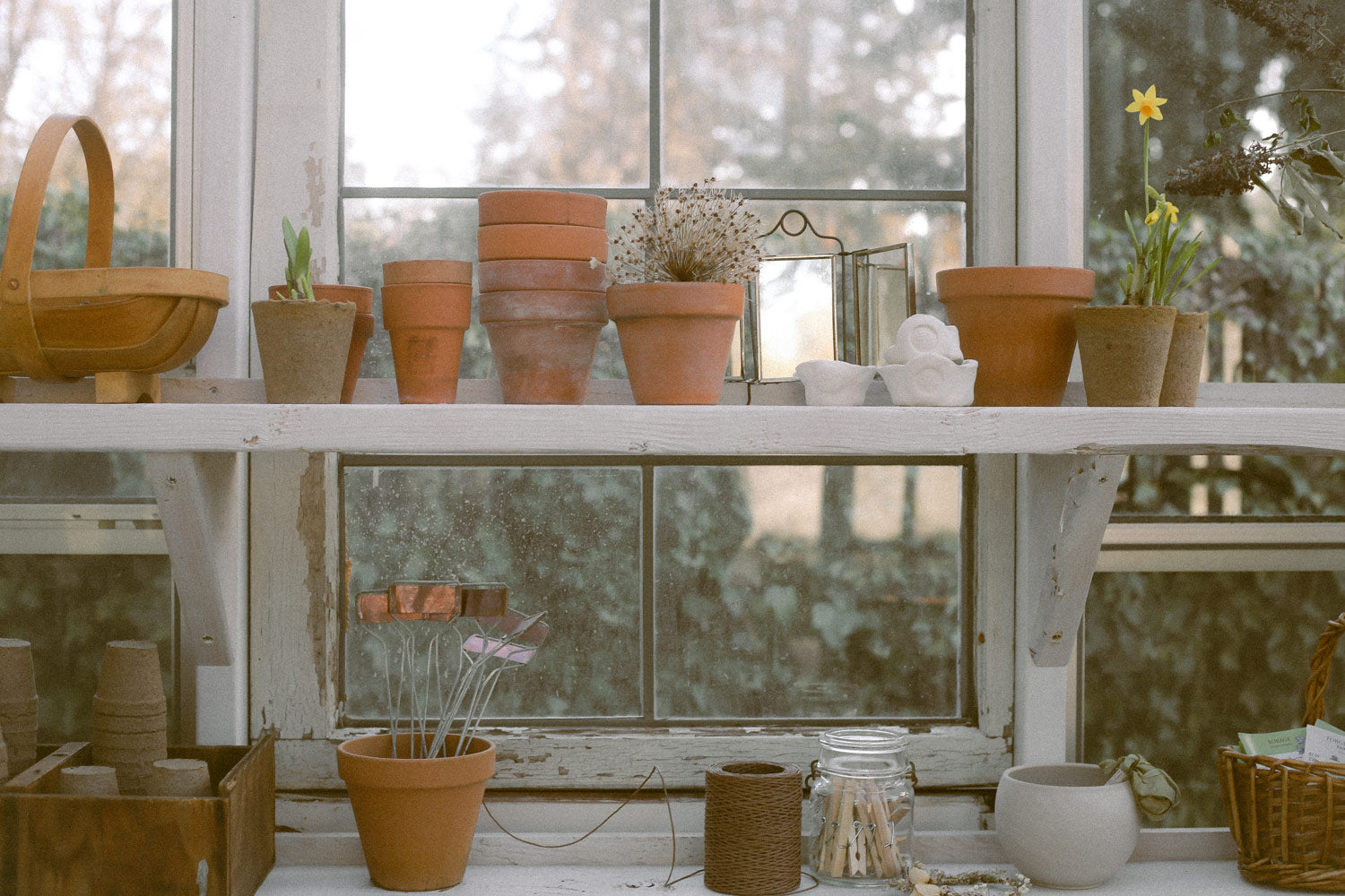 Vintage Inspired Greenhouse With Vintage Windows Adored Vintage Atelette