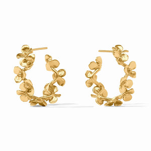 JV Bloom Hoop Earring-Medium, Gold - Melly