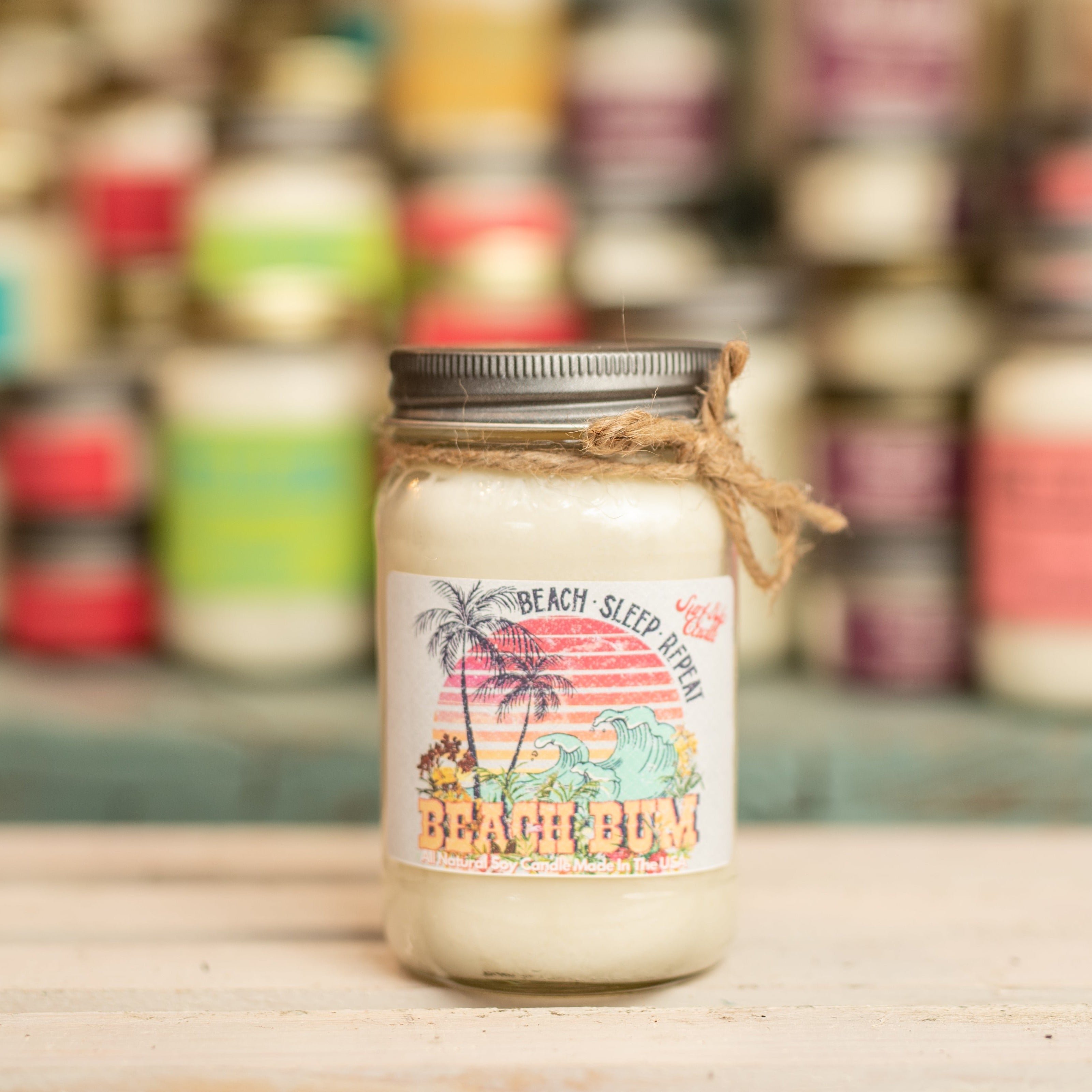 Beach Bum Candle: All-Natural Soy with Coconut and Lime Fragrance –  outofdarknesscandleco