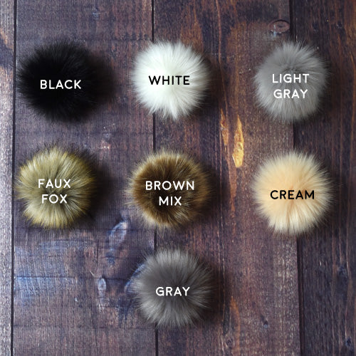 Snap-On Faux Fur Pom-Poms – Barrett Wool