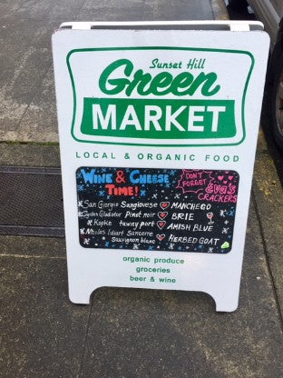 Sunset Hill Green Market Sandwich Board
