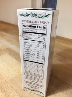 Buckeye Corn Bread Nutritional Information