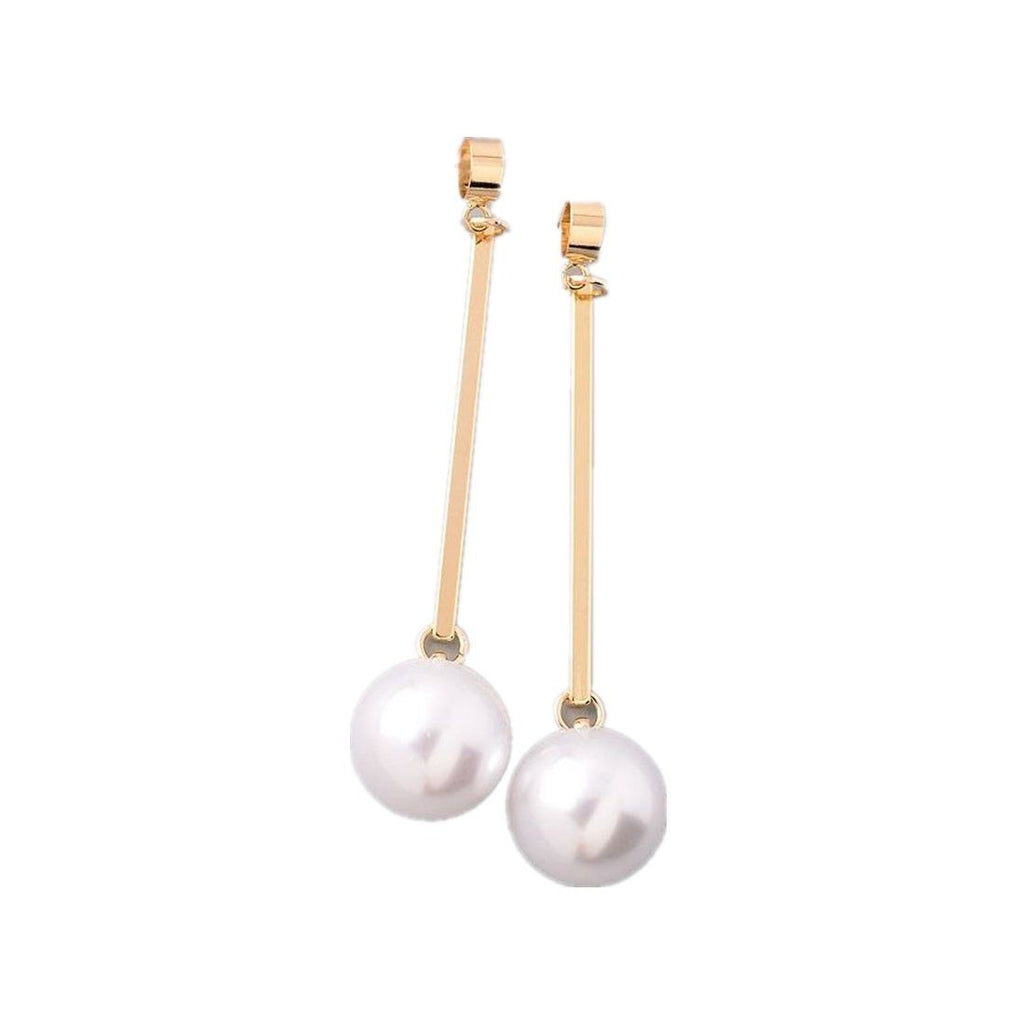 pearl string earrings