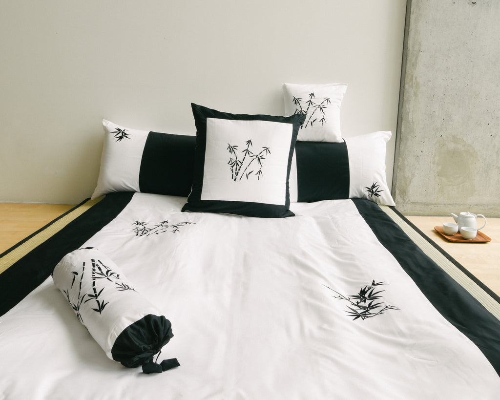 Zen Garden White Duvet Cover Set Orient Sense