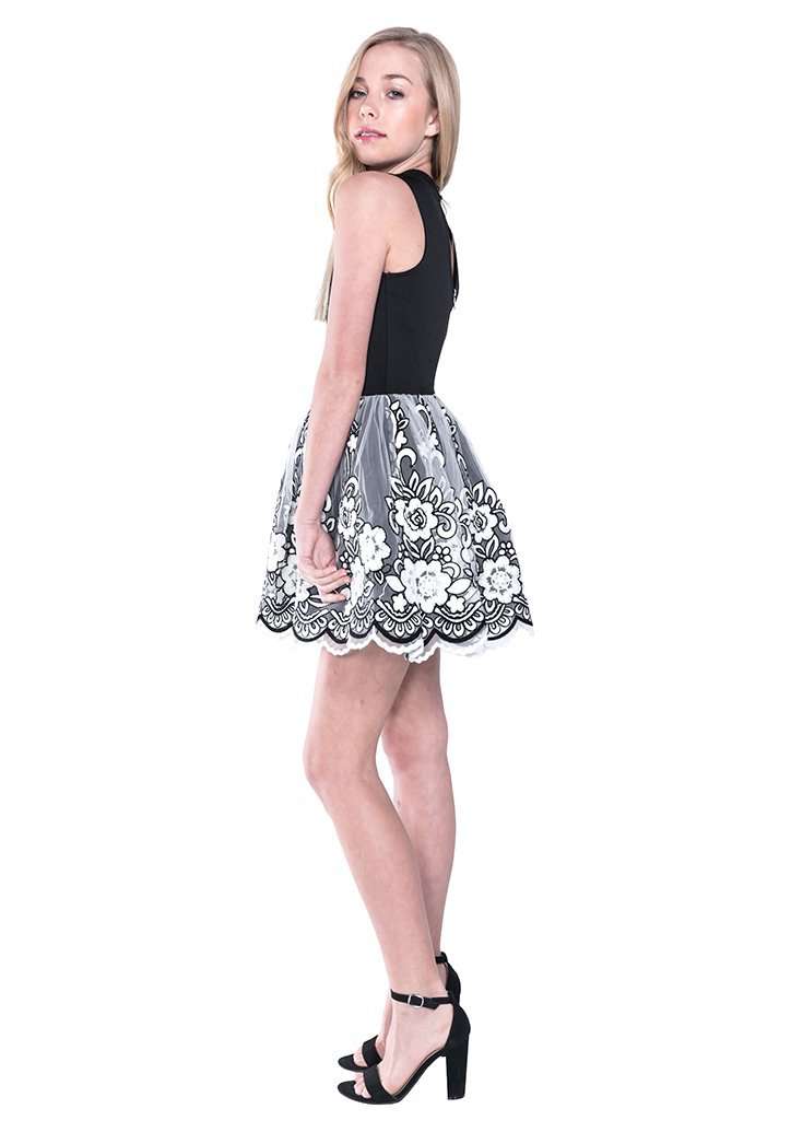 Grace Flower Crochet Dress - Dress - Teen Girls Clothing fashion - Miss Behave Girls