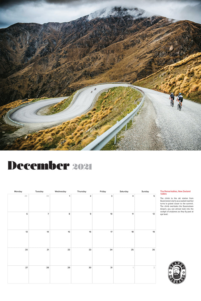 Road Cycling Calendar 2021 Beardy McBeard