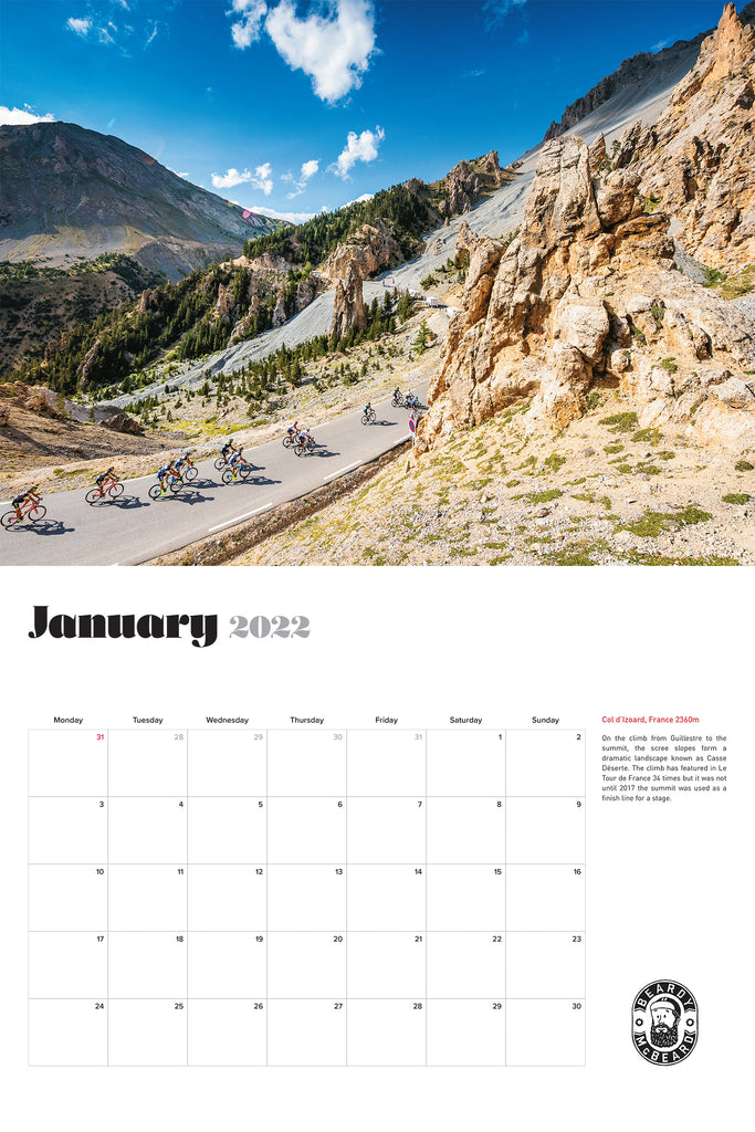 Road Cycling Calendar 2021 Beardy McBeard