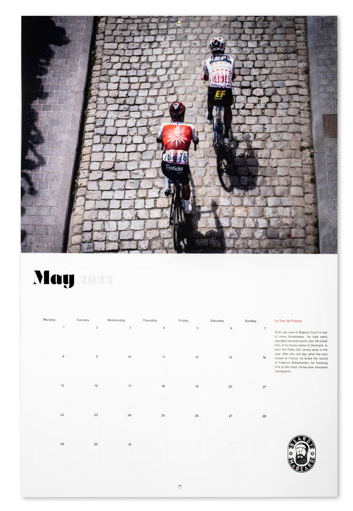 Road Cycling Calendar 2023 Beardy McBeard