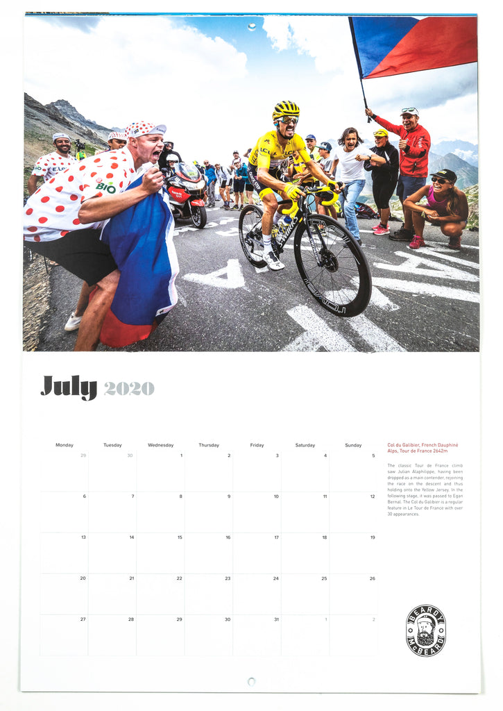 Road Cycling Calendar 2020 Beardy McBeard