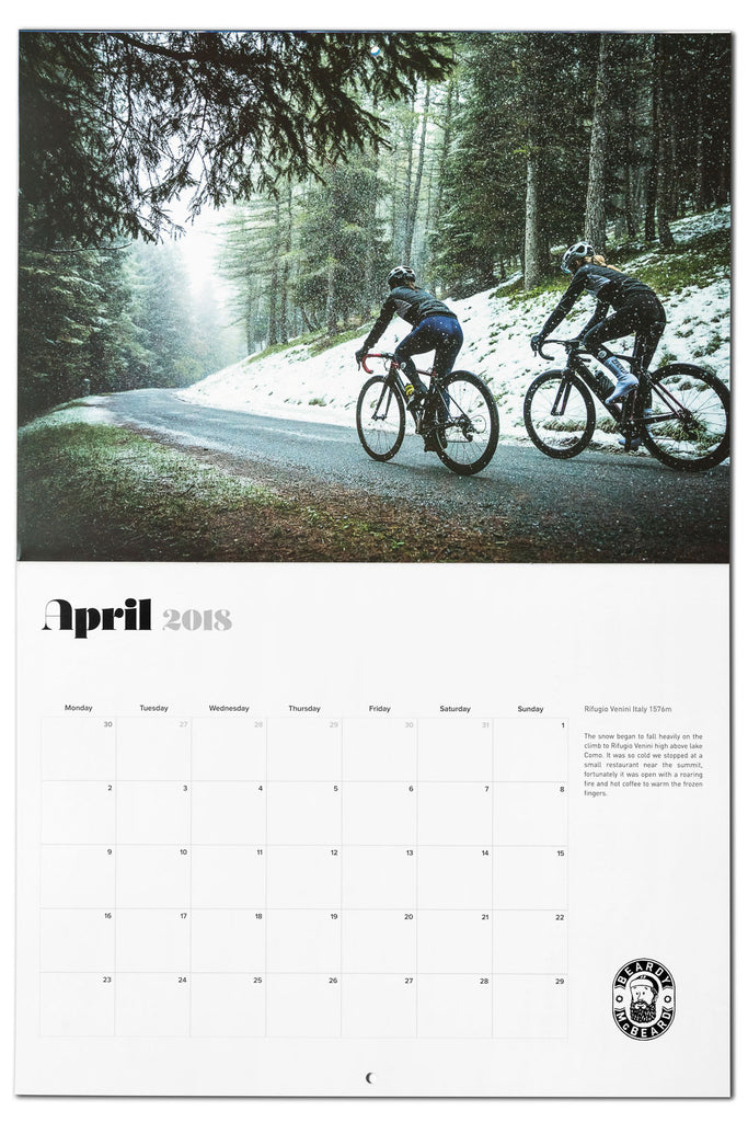 Road Cycling Calendar 2018 Beardy McBeard