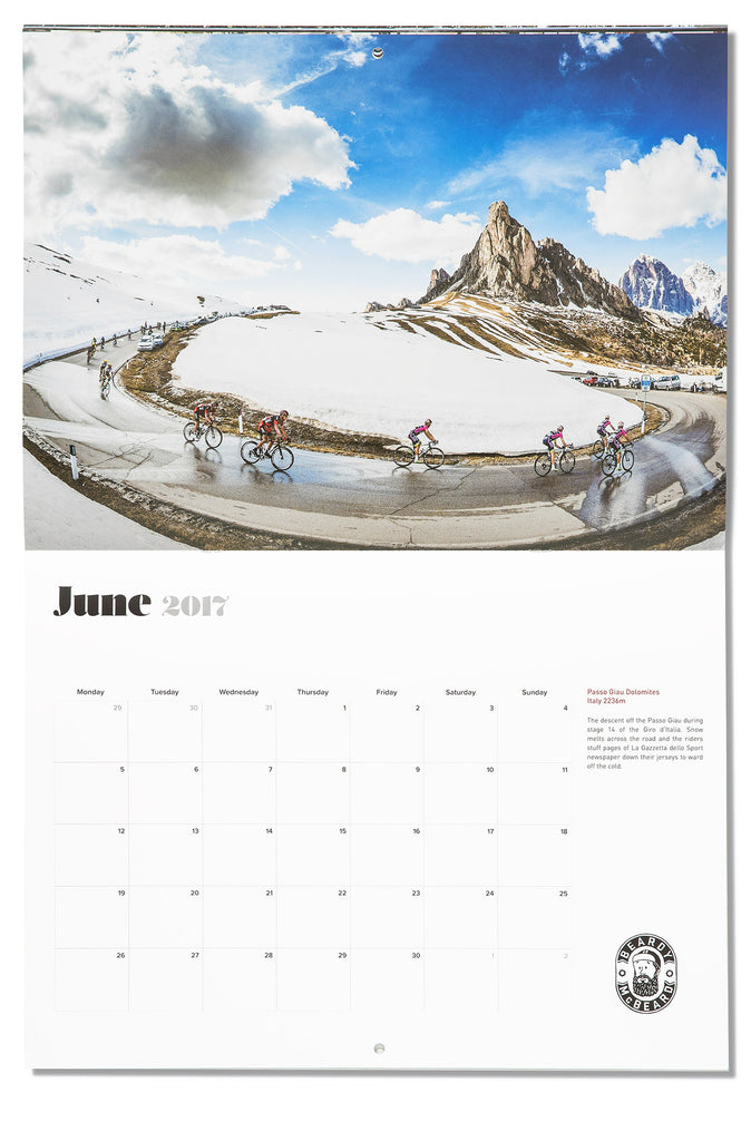 Road Cycling Calendar 2017 Beardy McBeard